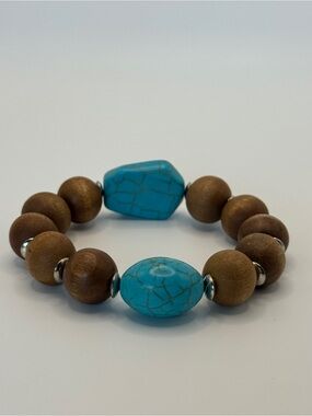Bracelet (wood & turquoise)